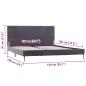 Preview: Bettgestell ohne Matratze Grau Stoff 135x190 cm