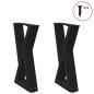 Preview: ARDEBO.de - Couchtischbeine 2 Stk. Schwarz 38x(42-43,3) cm Stahl