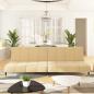 Preview: ARDEBO.de - Schlafsofa 2-Sitzer Creme Samt