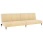 Preview: Schlafsofa 2-Sitzer Creme Samt
