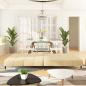 Preview: Schlafsofa 2-Sitzer Creme Samt