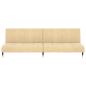 Preview: Schlafsofa 2-Sitzer Creme Samt