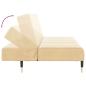 Preview: Schlafsofa 2-Sitzer Creme Samt
