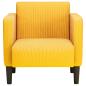 Preview: Sessel mit Armlehnen Hellgelb 54 cm Cordstoff