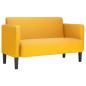 Preview: Zweisitzer-Sofa Hellgelb 109 cm Cordstoff