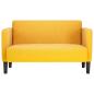 Preview: Zweisitzer-Sofa Hellgelb 109 cm Cordstoff