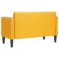 Preview: Zweisitzer-Sofa Hellgelb 109 cm Cordstoff