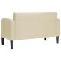 Preview: Zweisitzer-Sofa Creme 110 cm Kunstleder