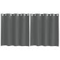 Preview: Voile Vorhänge mit Ösen 2 Stk. Dunkelgrau 140x140 cm