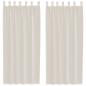 Preview: Voile Vorhänge mit Lasche 2 Stk. Creme