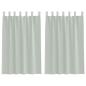 Preview: Voile Vorhänge mit Schlaufen 2 Stk. Hellgrau 140x175 cm
