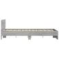 Preview: Bettgestell mit Kopfteil LED-Beleuchtung Grau Sonoma 135x190 cm