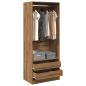 Preview: ARDEBO.de - Kleiderschrank Artisan-Eiche 80x50x200 cm Holzwerkstoff