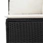 Preview: 5tlg. Garten-Sofagarnitur mit Kissen Schwarz Poly Rattan Akazie
