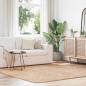 Preview: ARDEBO.de - Teppich Shaggy Hochflor NAVARRA Beige 200x200 cm Polyester
