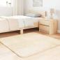 Preview: Teppich Shaggy Hochflor NAVARRA Creme 120x120 cm Polyester