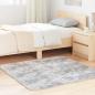 Preview: ARDEBO.de - Teppich Shaggy Hochflor NAVARRA Silbergrau 120x120 cm Polyester