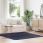Preview: ARDEBO.de - Teppich Shaggy Hochflor NAVARRA Marineblau 160x160 cm Polyester