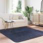 Preview: Teppich Shaggy Hochflor NAVARRA Marineblau 160x160 cm Polyester