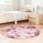 Preview: Teppich Shaggy Hochflor NAVARRA Altrosa 120x120 cm Polyester