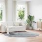 Preview: ARDEBO.de - Teppich Shaggy Hochflor NAVARRA Hellgrau 240x240 cm Polyester
