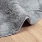 Preview: Teppich Shaggy Hochflor NAVARRA Hellgrau 240x240 cm Polyester