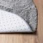 Preview: Teppich Shaggy Hochflor NAVARRA Hellgrau 240x240 cm Polyester