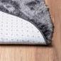 Preview: Teppich Shaggy Hochflor NAVARRA Dunkelgrau 100x100 cm Polyester
