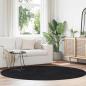 Preview: ARDEBO.de - Teppich Shaggy Hochflor NAVARRA Schwarz 200x200 cm Polyester