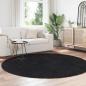 Preview: Teppich Shaggy Hochflor NAVARRA Schwarz 200x200 cm Polyester