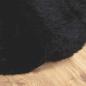 Preview: Teppich Shaggy Hochflor NAVARRA Schwarz 200x200 cm Polyester