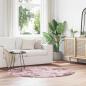 Preview: ARDEBO.de - Teppich Shaggy Hochflor NAVARRA Altrosa 160x160 cm Polyester