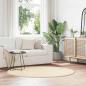 Preview: ARDEBO.de - Teppich Shaggy Hochflor NAVARRA Creme 160x160 cm Polyester