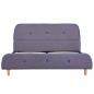 Preview: Bettgestell ohne Matratze Hellgrau Stoff 135x190 cm