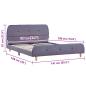 Preview: Bettgestell ohne Matratze Hellgrau Stoff 135x190 cm