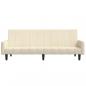 Preview: Schlafsofa 2-Sitzer Creme Samt