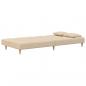 Preview: Schlafsofa 2-Sitzer mit 2 Kissen Creme Stoff