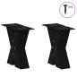 Preview: Couchtischbeine X-Form 2 Stk. Schwarz 40x(30-31) cm Stahl