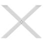 Preview: Esstischbeine X-Form 2 Stk. Weiß 90x(72-73) cm Stahl