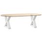 Preview: Couchtischbeine 2 Stk. Weiß 40x(30-31,3) cm Stahl
