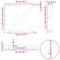 Preview: Couchtischbeine 2 Stk. Anthrazit 50x(42-43,3) cm Stahl
