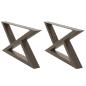Preview: Couchtischbeine 2 Stk. Naturstahl 70x(30-31,3) cm Stahl