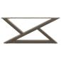Preview: Couchtischbeine 2 Stk. Naturstahl 70x(30-31,3) cm Stahl