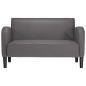 Preview: Zweisitzer-Sofa Grau 110 cm Kunstleder