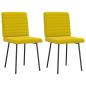 Preview: Esszimmerstühle 2 Stk. Gelb Samt