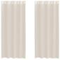 Preview: Voile Vorhänge mit Ösen 2 Stk. Creme 140x225 cm