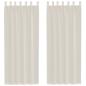Preview: Voile Vorhänge mit Lasche 2 Stk. Creme