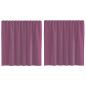 Preview: Voile Vorhänge mit Schlaufen 2 Stk. Lila 140x140 cm