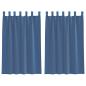 Preview: Voile Vorhänge mit Schlaufen 2 Stk. Königsblau 140x175 cm