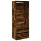 Preview: Kleiderschrank Räuchereiche 80x50x200 cm Holzwerkstoffs